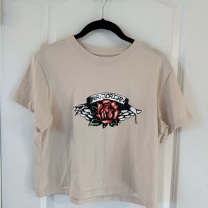 Jordan Cream Rose Graphic Tee
